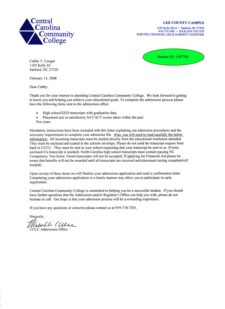 College Admission Application Letter: Format (with Sample Letters)