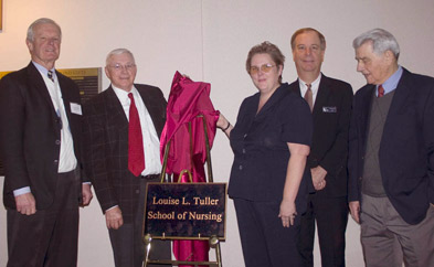 The Louise L. Tuller School of Nursing plaque