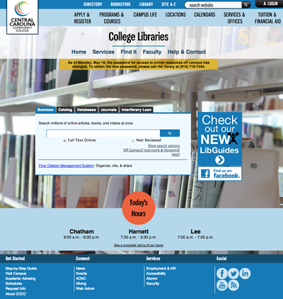 2015 Library Website
