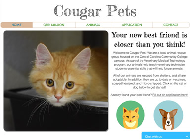 Cougar Pets new website