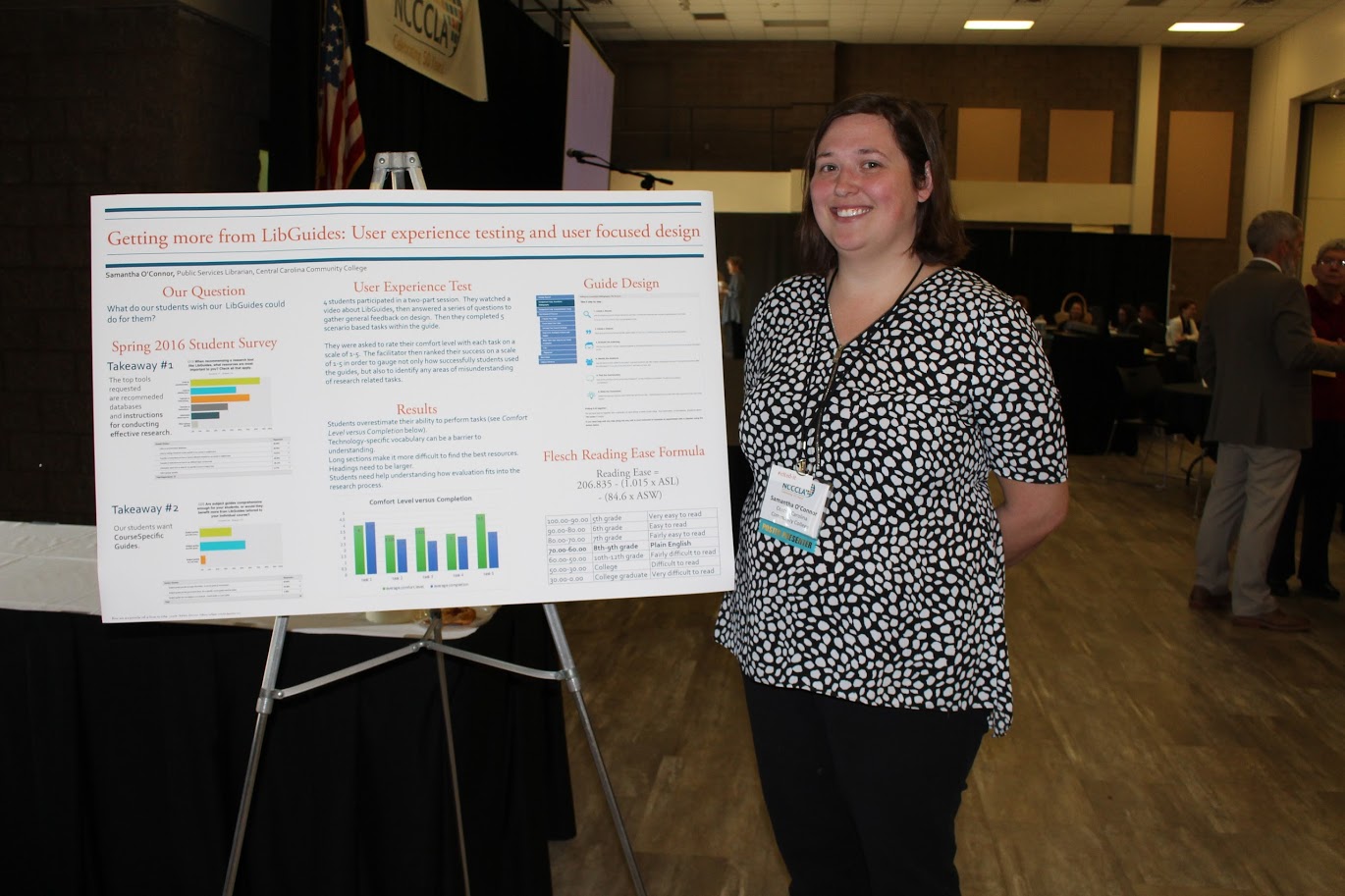 Samantha O'Connor's poster session at NCCCLA