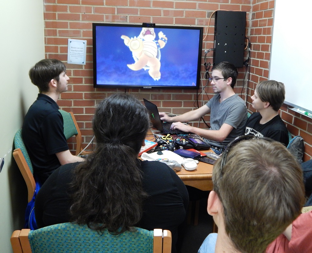 Student Gaming Club partnered to have gaming in the library during Student Activity Day at the Lee Main Campus.