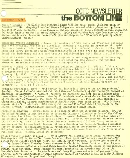Bottom Line, Dec. 1986