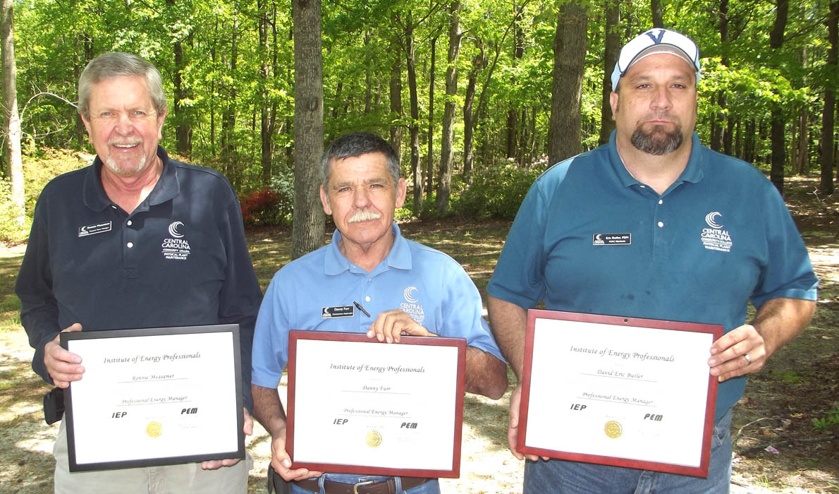 Three CCCC employees receive PEM certification