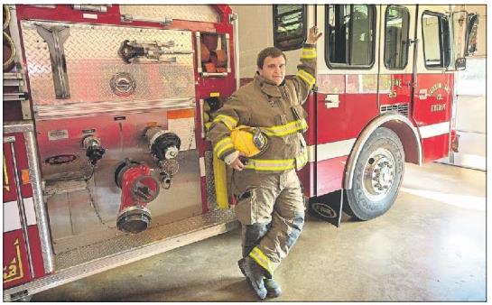 CCCC graduate Tyler Kruger serves as fire department volunteer