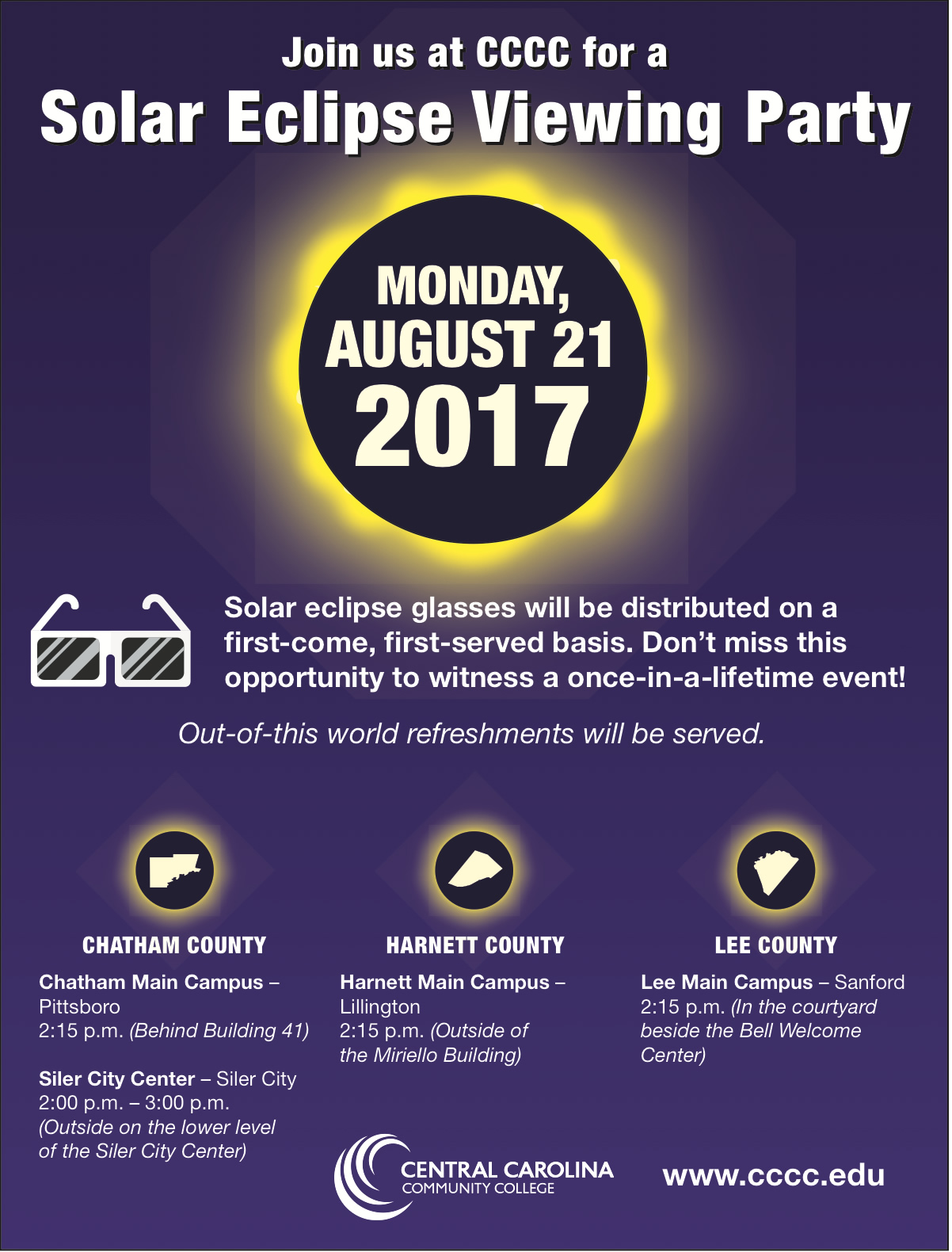 CCCC will host solar eclipse viewing parties