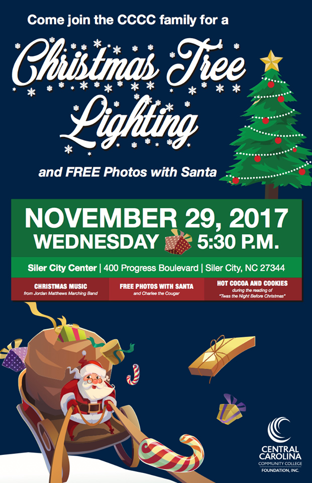 Santa invites all to CCCC Foundation's Christmas Tree Lighting in Siler City