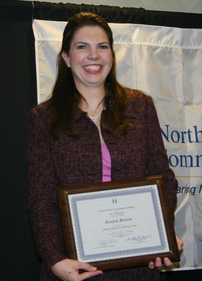 Read the full story, CCCC’s Brown is NCCCS 2008 Teacher of Excellence
