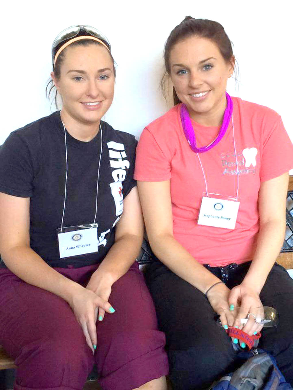 Click to enlarge,  Anna Wheeler and Stephanie Boney, graduates of the Central Carolina Community College Dental Assisting program, recently traveled to Costa Rica to help provide free dental care to impoverished children. 