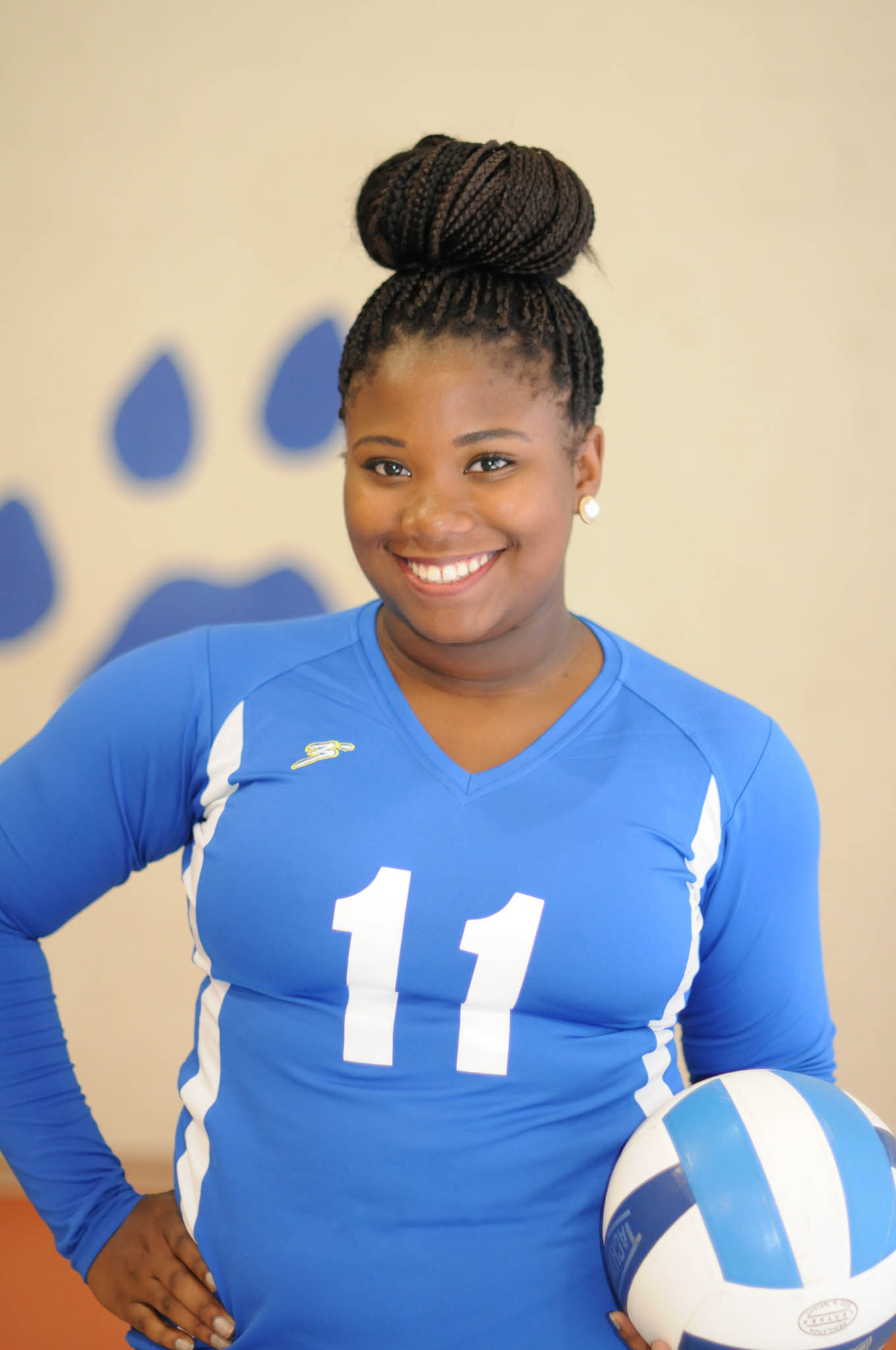 Click to enlarge,  Savannah Gooding is a captain of the Central Carolina Community College volleyball team. 
