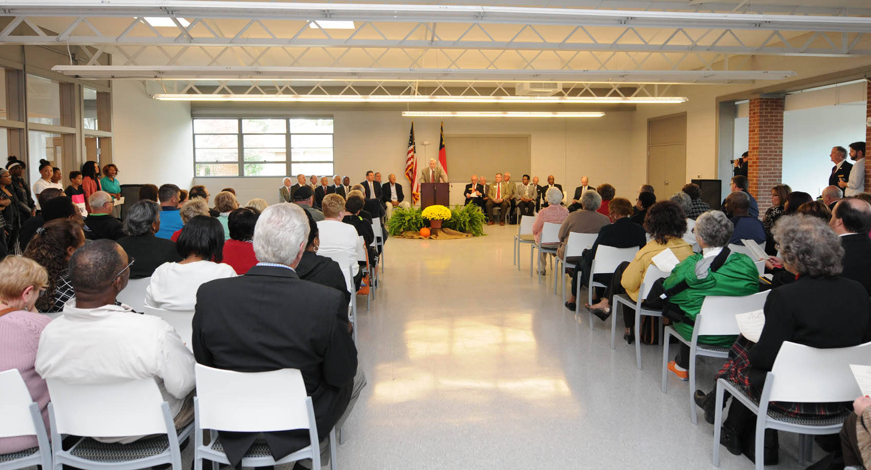 Click to enlarge,  Dunn Center ceremony, image 2 