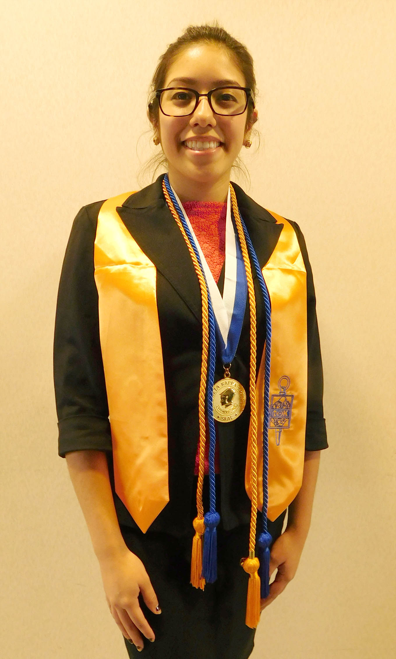Click to enlarge,  Teresa Echeverria, a member of Central Carolina Community College's Phi Theta Kappa, currently serves as PTK Regional Vice President for North Carolina. 