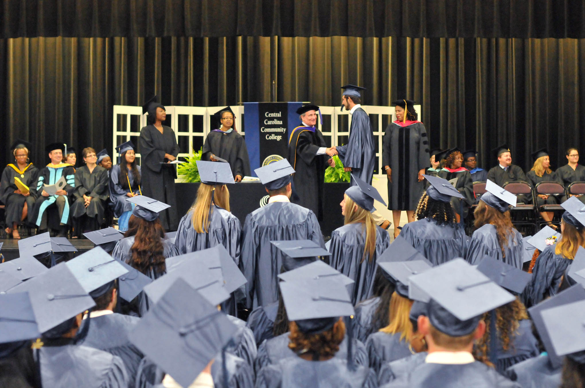 Click to enlarge,  Central Carolina Community College's College and Career Readiness Commencement Exercises was a huge celebration. The June 15 event at the Dennis A. Wicker Civic Center honored the achievements of more than 180 students. 