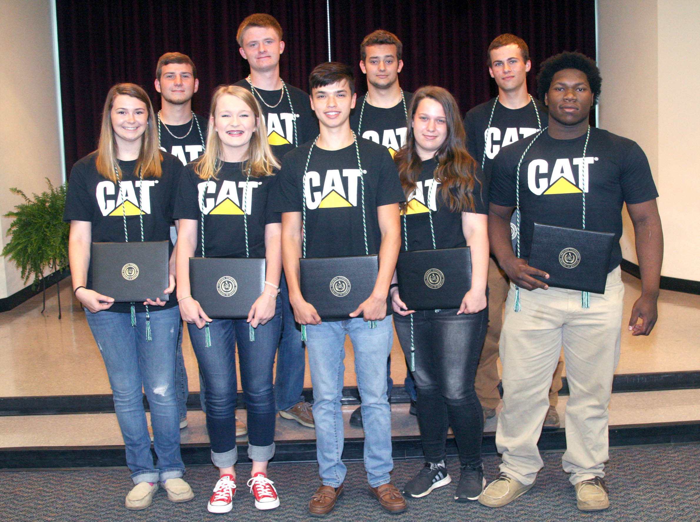 Click to enlarge,  The newest graduates of the Caterpillar Youth Apprenticeship Program. 