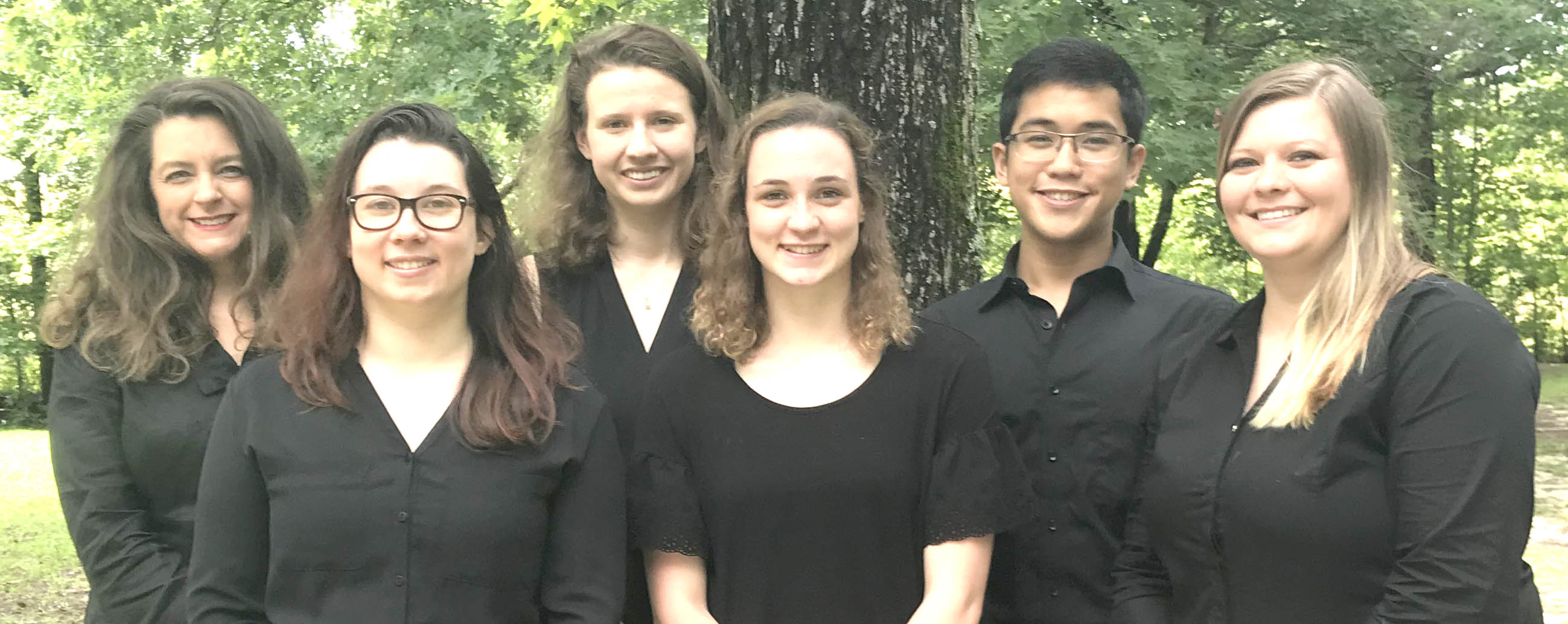 Click to enlarge,  Six students are participating in the Central Carolina Community College Ambassadors program for 2018-19. Ambassadors are, left to right: Lisa Waynick Kim, Selina Boehm, Isabelle Karis, BayLee Jordyn Heath, Frederick Bunao, and Melanie Cook. 