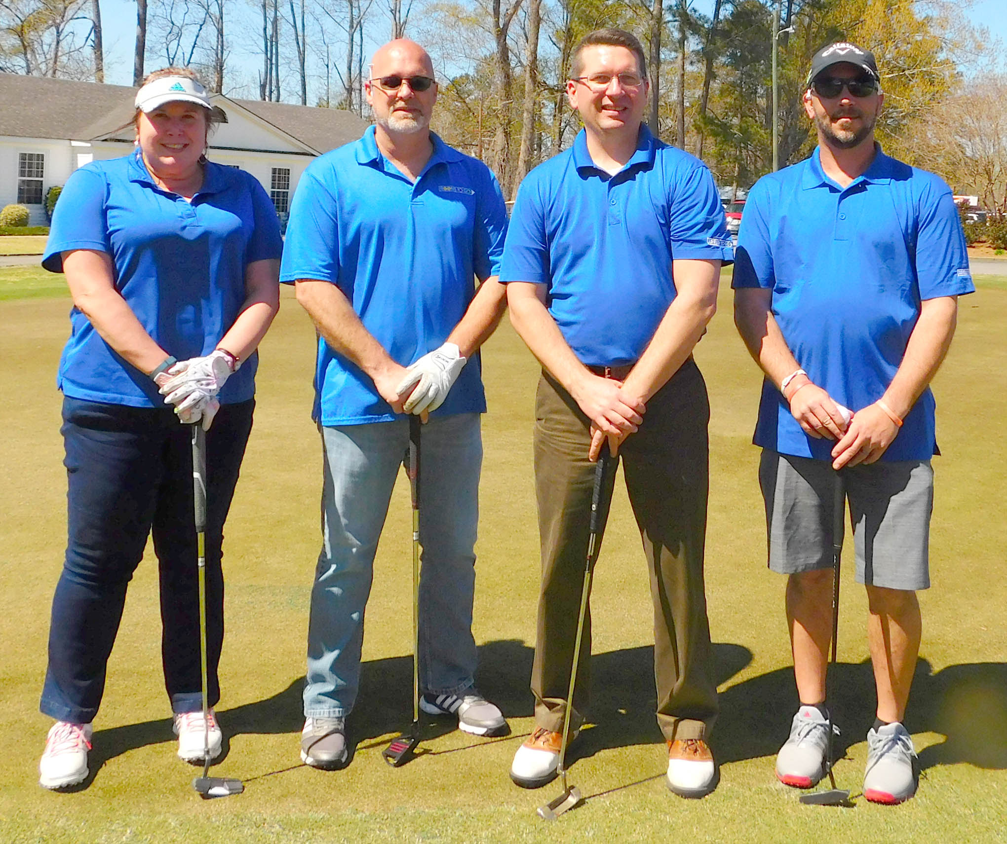 Click to enlarge,  Members of the second flight third-place team in the sixth Central Carolina Community College Foundation Harnett Golf Classic were Caroline Rary, Steve Cook, Tyler Taylor, and Paul Piatkowski. For information about the Foundation, donating to it, establishing a scholarship, or other fund-raising events, contact Dr. Emily Hare, Executive Director of the CCCC Foundation, 919-718-7230. Information is also available at the CCCC Foundation website, www.cccc.edu/foundation. 