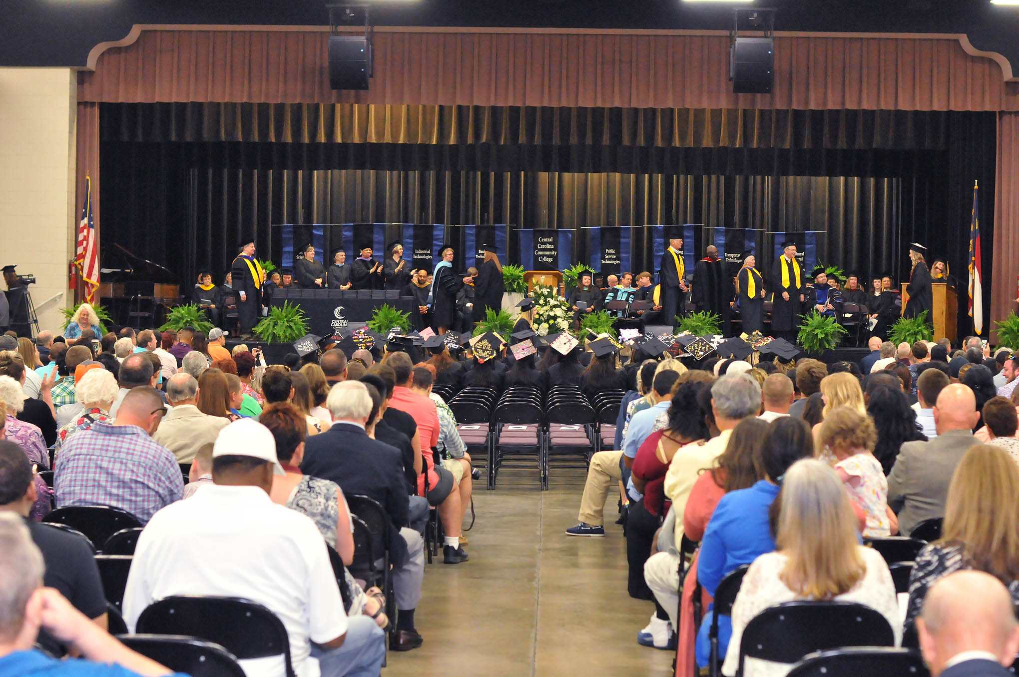 Click to enlarge,  Central Carolina Community College celebrated the achievements of the Class of 2019 as the school observed its 56th Commencement Exercises on May 13 at the Dennis A. Wicker Civic &amp; Conference Center in Sanford. 