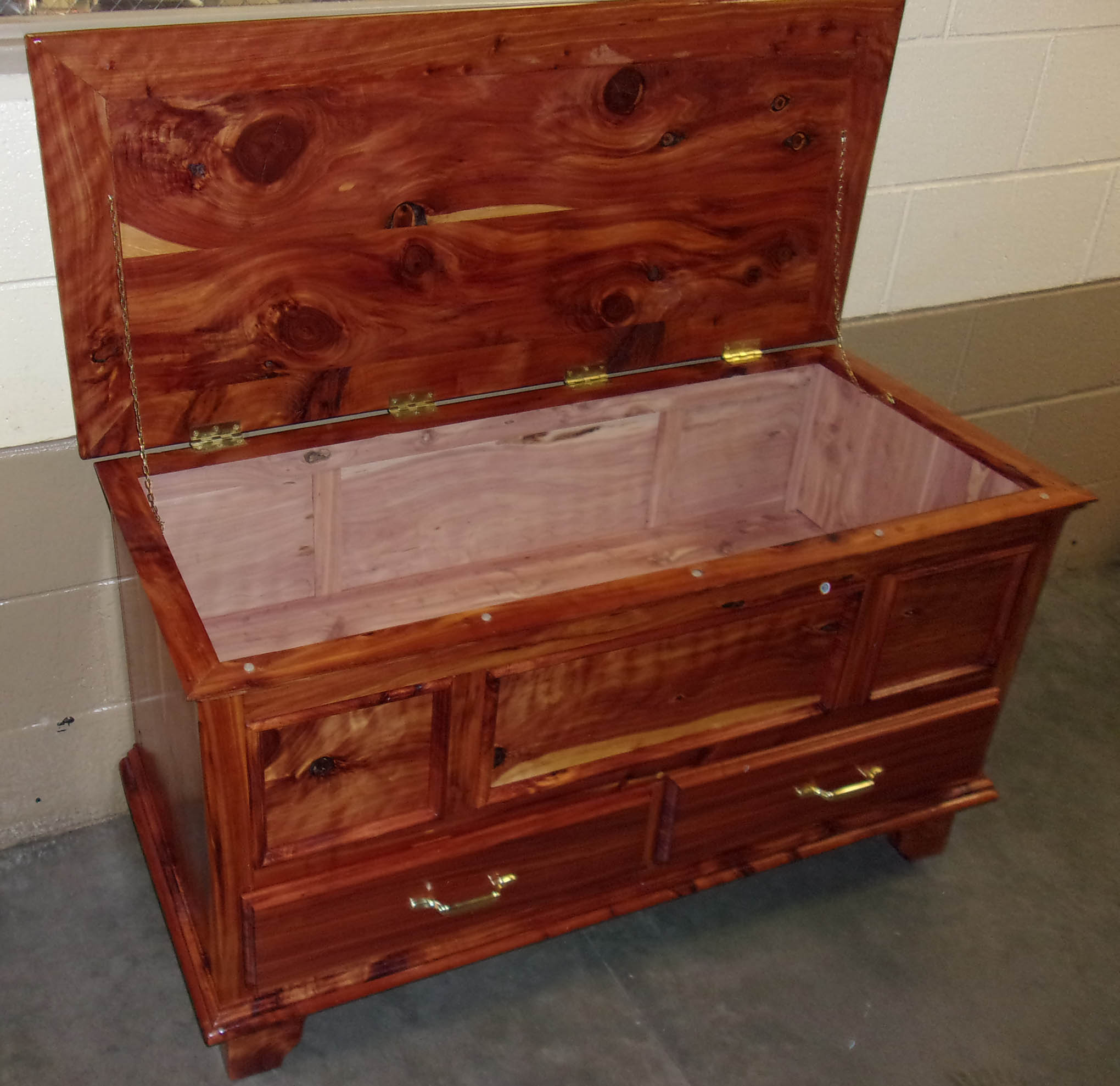 Click to enlarge,  This cedar chest will be among the items up for bid at the Central Carolina Community College Foundation's 19th Annual Furniture Auction Saturday, June 1, in the Multipurpose Room of the Miriello Building on the college's Harnett County Campus, 1075 E. Cornelius Harnett Blvd. Viewing and registration starts at 9 a.m. and bidding at 10 a.m. For more information about the CCCC Foundation Furniture Auction, call 910-893-9101 or go online to www.cccc.edu/auction to see a photo gallery of the auction pieces. 