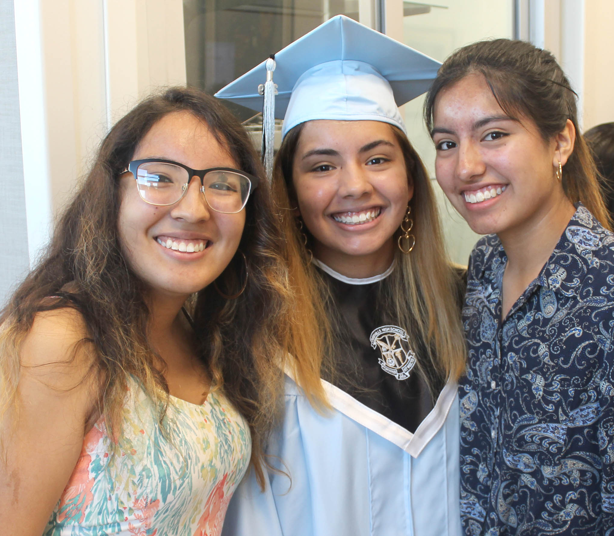 Click to enlarge,  These three sisters have all participated in the Central Carolina Community College Upward Bound programs. They are, left to right: Katerina Marroquin (Overhills High School/Upward Bound Math &amp; Science Class of 2016, current student at Georgetown University), Sophia Marroquin (Overhills High School/Upward Bound Math &amp; Science Class of 2019, headed to UNC Charlotte), and Klaudia Marroquin (Overhills High School, Upward Bound Harnett Class of 2020). 