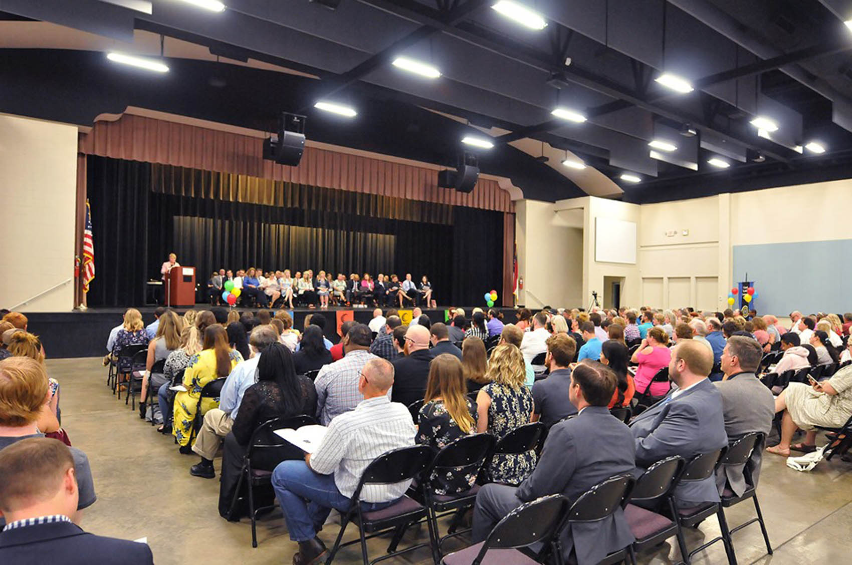 Click to enlarge,  A large audience was on hand as Central Carolina Community College honored approximately 100 outstanding students May 8 at its Annual Academic Excellence Awards program at the Dennis A. Wicker Civic &amp; Conference Center in Sanford. 