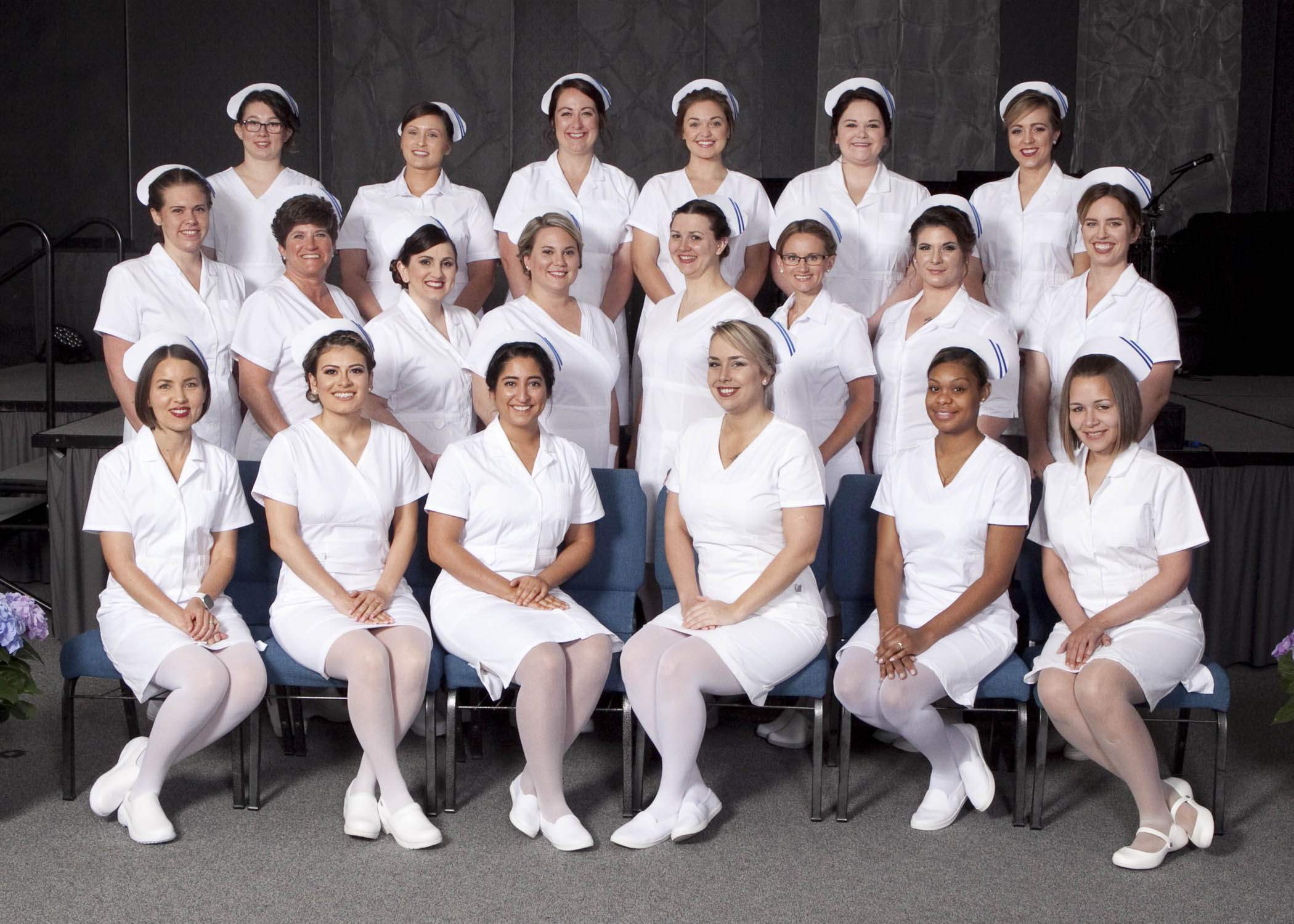 Click to enlarge,  The Central Carolina Community College Louise L. Tuller School of Nursing held its Pinning and Candlelighting Ceremony for Associate Degree Nursing 2019 graduates on Tuesday, May 7, at Crossroads Church in Broadway. 