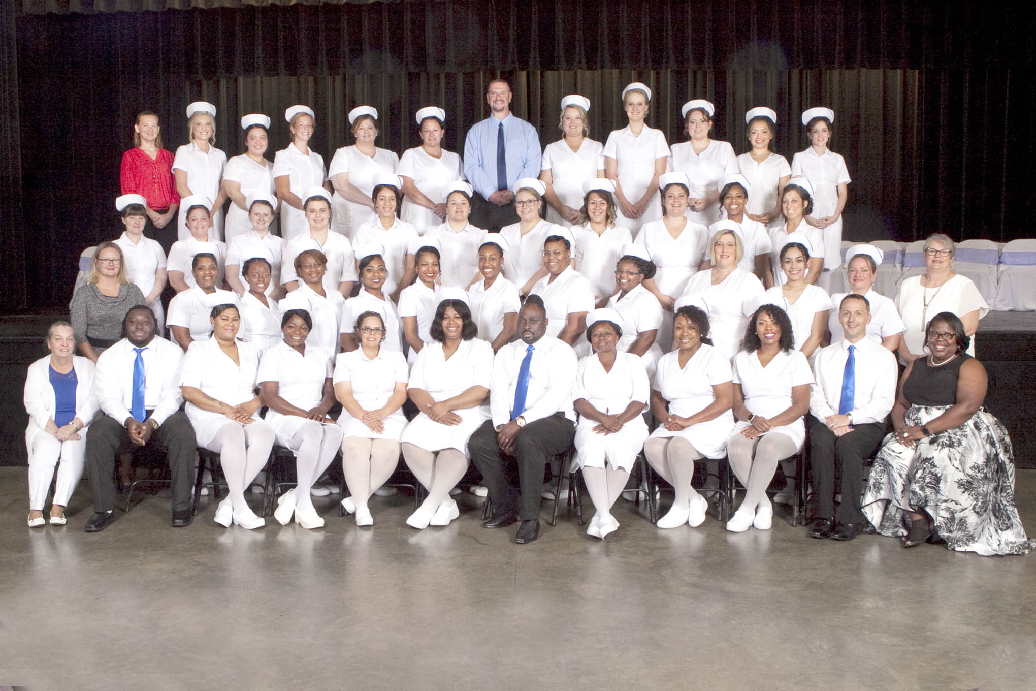 Click to enlarge,  The Central Carolina Community College Louise L. Tuller School of Nursing Practical Nursing program held a Pinning and Candle Lighting Ceremony for the Class of 2019 on Wednesday, July 17, at the Dennis A. Wicker Civic &amp; Conference Center in Sanford, N.C.  