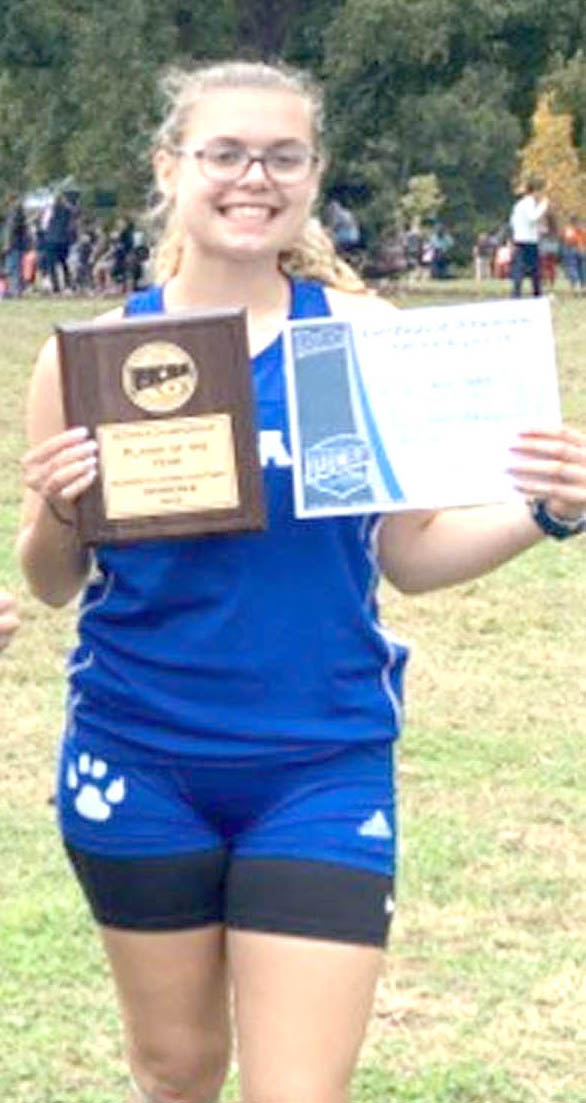 Click to enlarge,  Anna Trotter represented Central Carolina Community College at the National Junior College Athletic Association (NJCAA) Division III Cross Country Championships on Nov. 2 at Stanley Park in Westfield, Mass. 