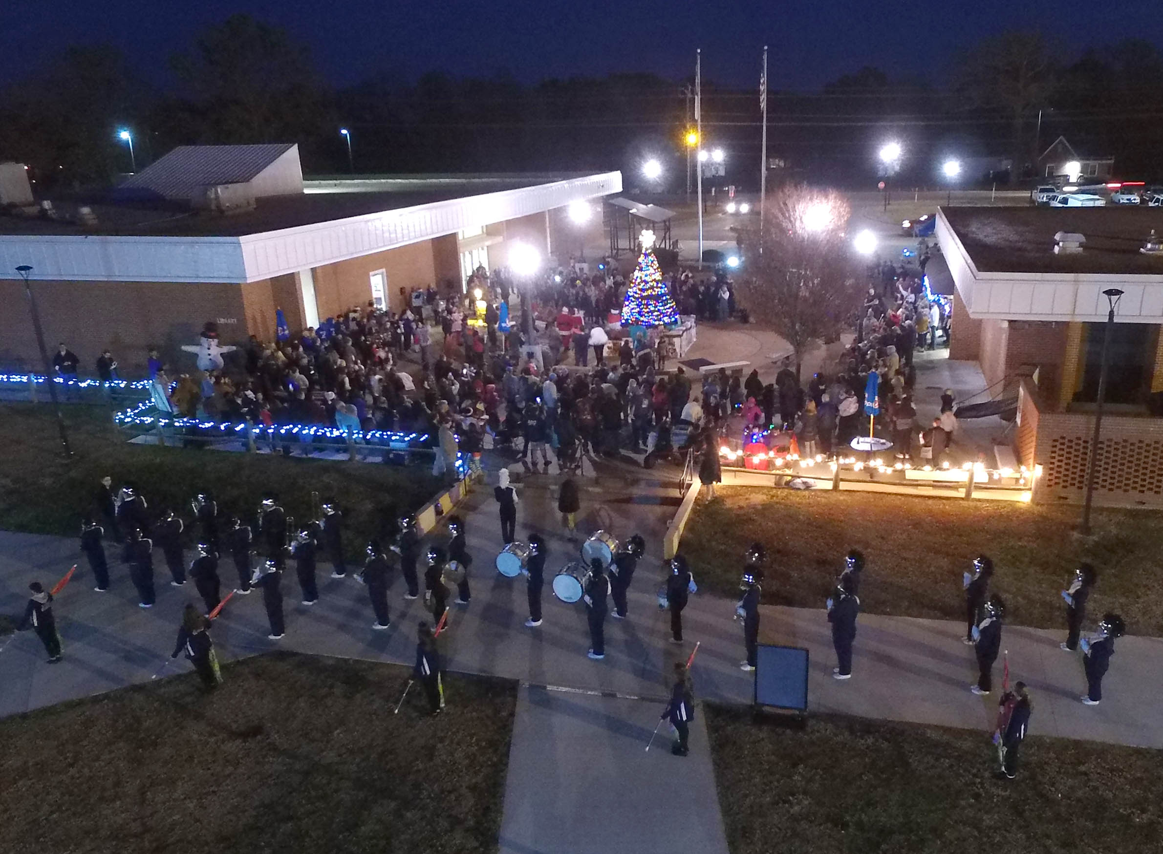 Click to enlarge,  A large number of people were present as the Central Carolina Community College Foundation hosted its Annual Christmas Tree Lighting celebration for the community. 