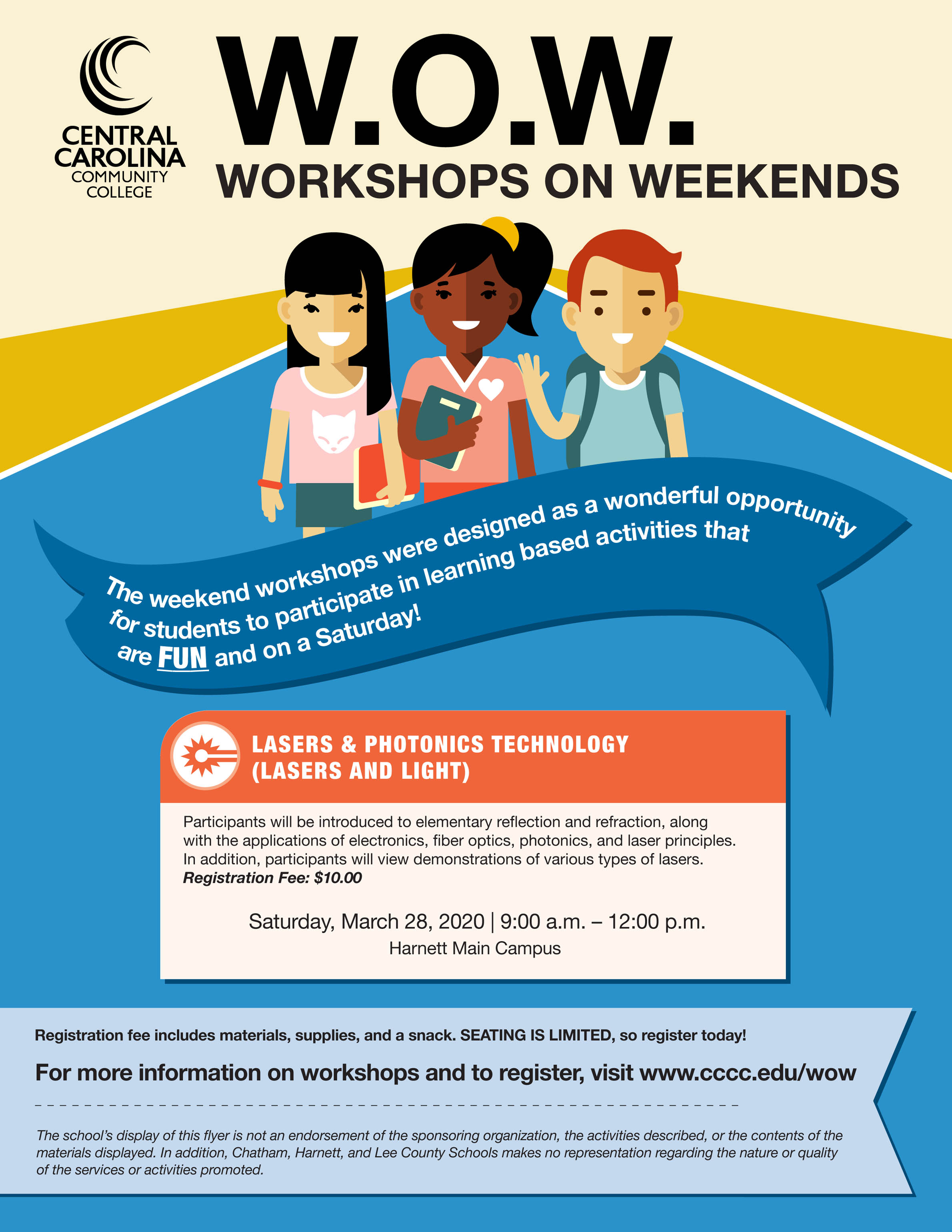 CCCC presents youth Lasers and Light workshop