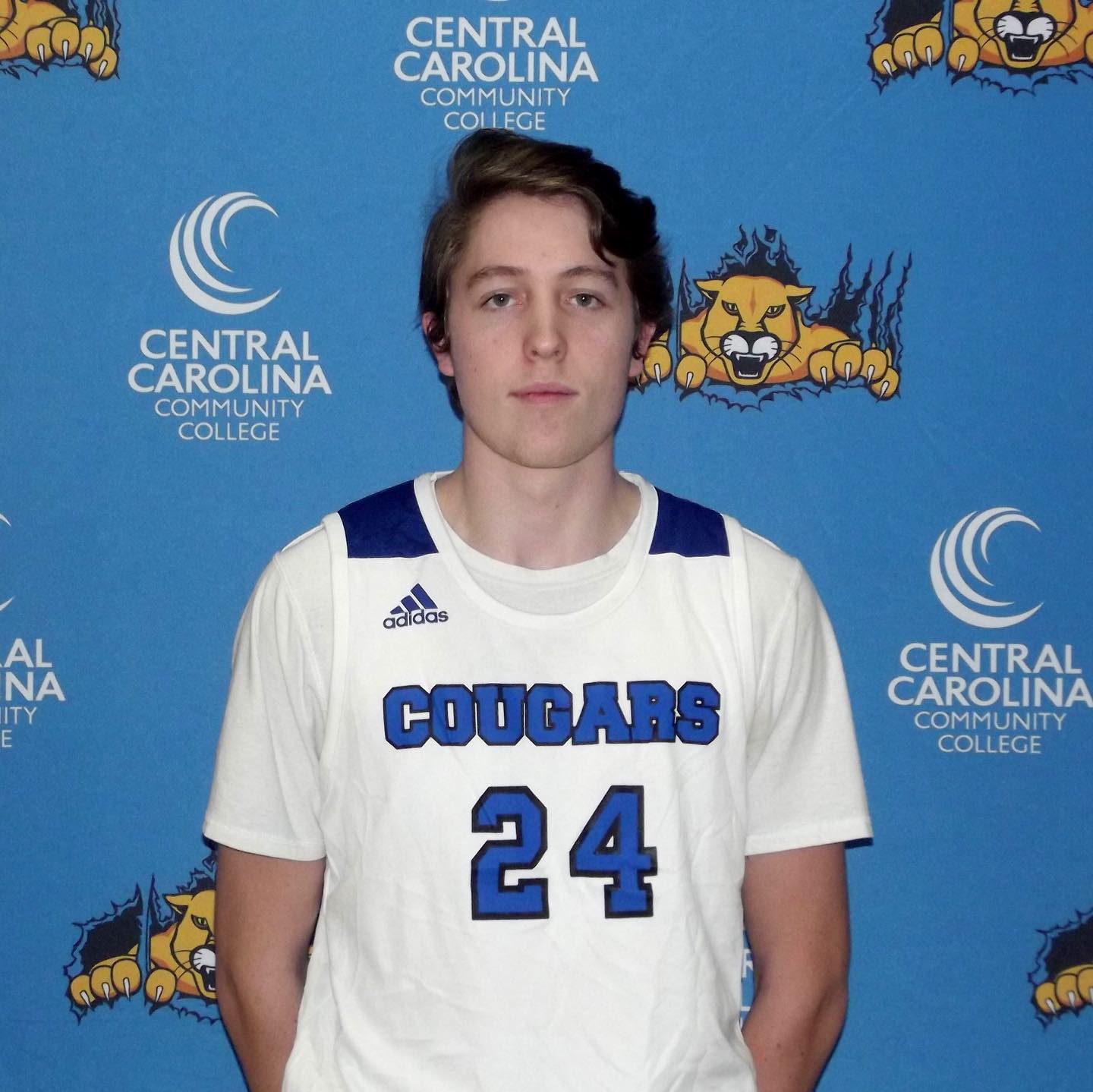 Click to enlarge,  Derek Gardner, of the Central Carolina Community College men's basketball team, has been named to the National Junior College Athletic Association (NJCAA) Division II All-Region Honorable Mention Team for the 2020-2021 season. 