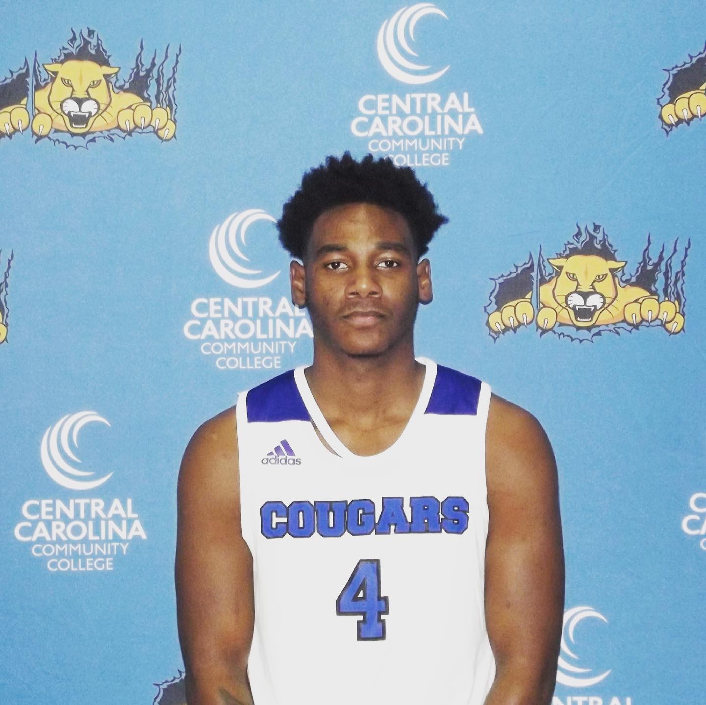 Click to enlarge,  Montell Moore, of the Central Carolina Community College men's basketball team, has been named to the National Junior College Athletic Association (NJCAA) Division II All-Region Honorable Mention Team for the 2020-2021 season. 