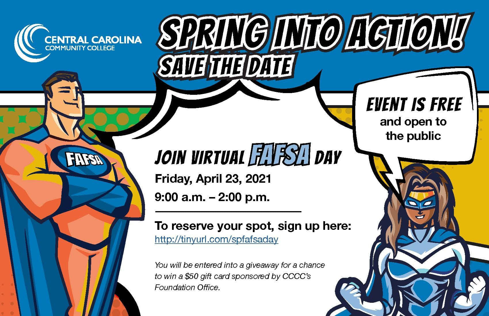 Read the full story, CCCC will host virtual FAFSA Day