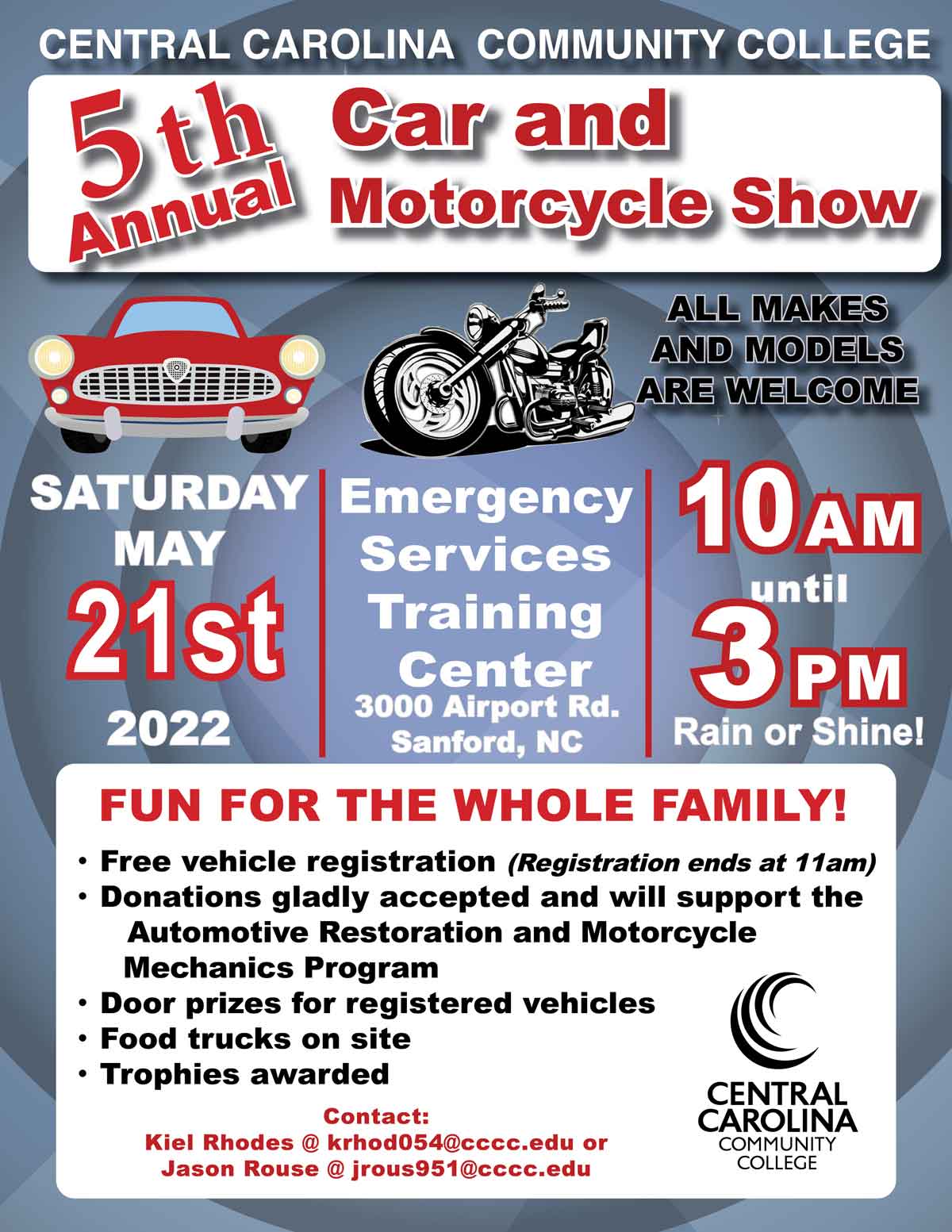 CCCC Car and Motorcycle Show set for May 21