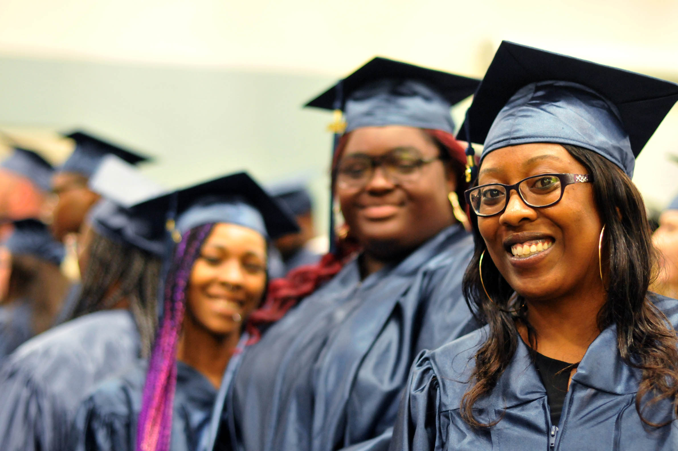 Click to enlarge,  There were lots of smiles at Central Carolina Community College's College and Career Readiness Commencement Exercises that was held July 25 at the Dennis A. Wicker Civic &amp; Conference. 