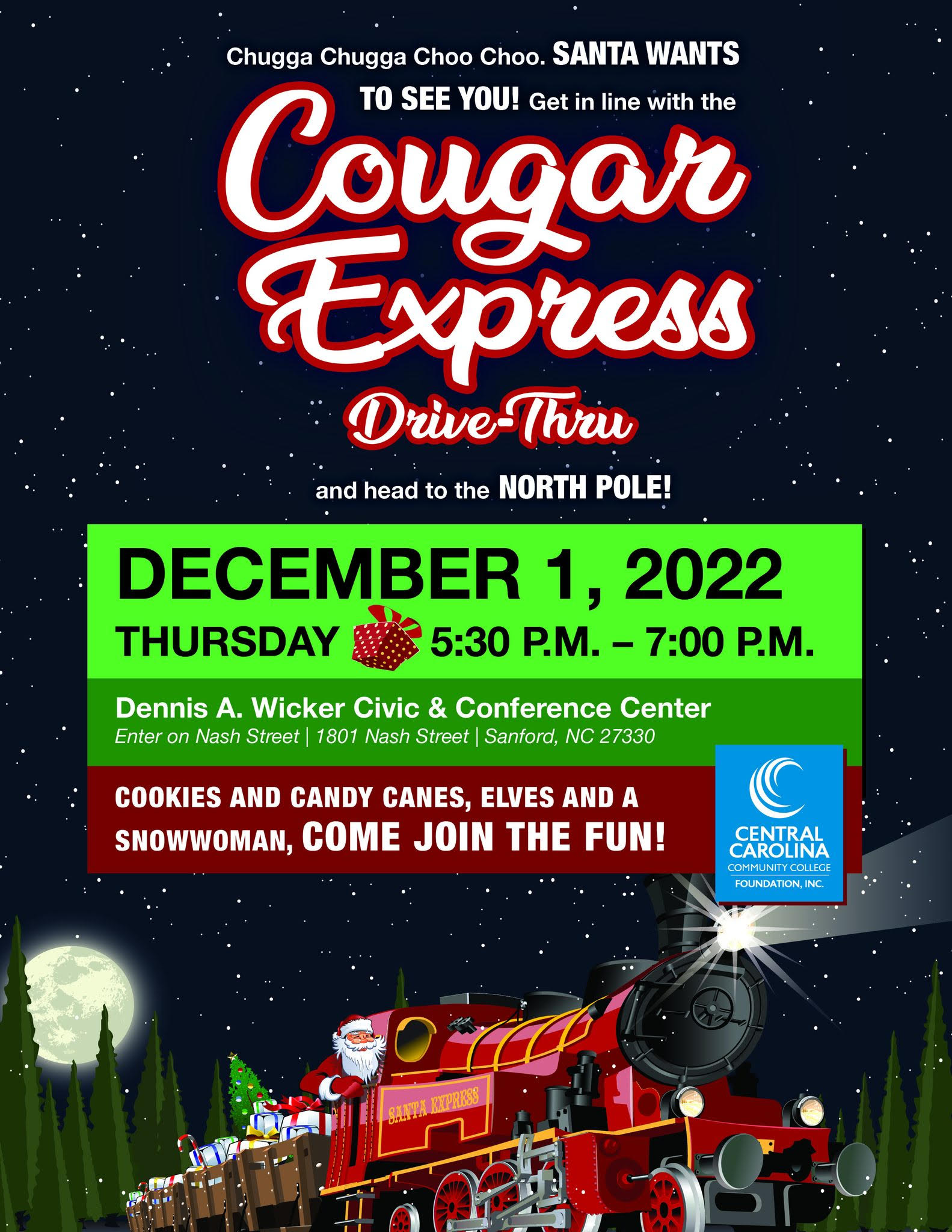 Cougar Express holiday drive-thru event set for Dec. 1