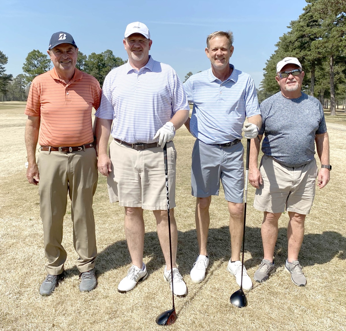 Click to enlarge,  The team of Steve Malone, Chris Hockaday, Nick Skatell, and Fred Rambeaut -- sponsored by Diversified Service Contracting, Inc. - finished third in the first flight in the 10th Central Carolina Community College Foundation Harnett Golf Classic March 23 at Chicora Golf Club. 