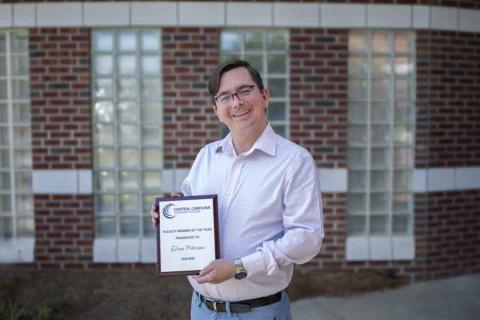 Dane Peterson is CCCC’s 2025-26 Faculty Member of the Year