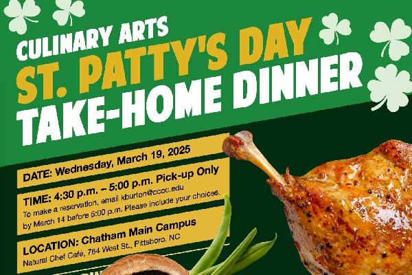 Culinary Arts St. Patty's Day Take-Home Dinner
