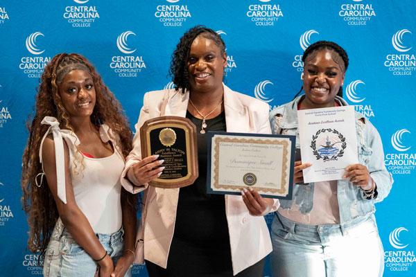 Students celebrating their academic awards